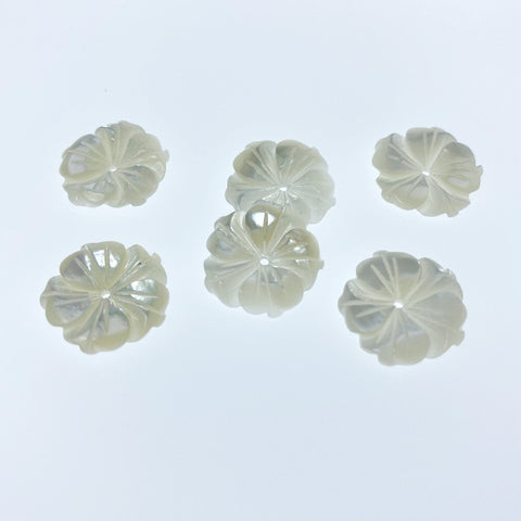 Buy Bauhinia Flower Mother Of Pearl Beads At BestBeadSupply.com