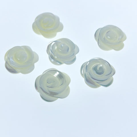 Buy Mother of Pearl Rose Flower Beads at Beadsy.com