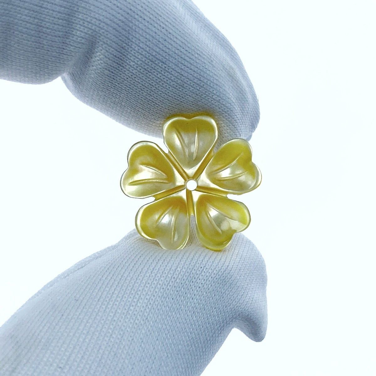 Buy Flower Beads Yellow Mother Of Pearl DIY Jewelry At Beadsy.com