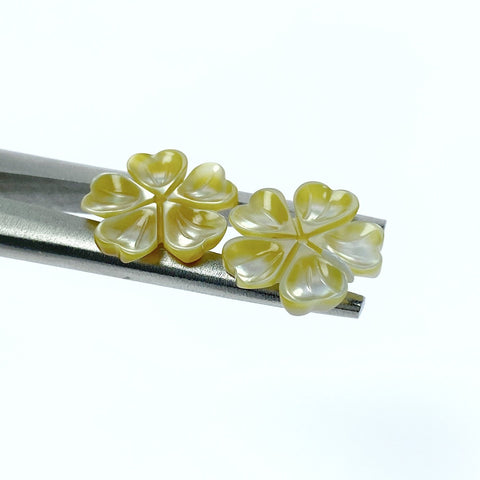 Buy Flower Beads Yellow Mother Of Pearl DIY Jewelry At Beadsy.com