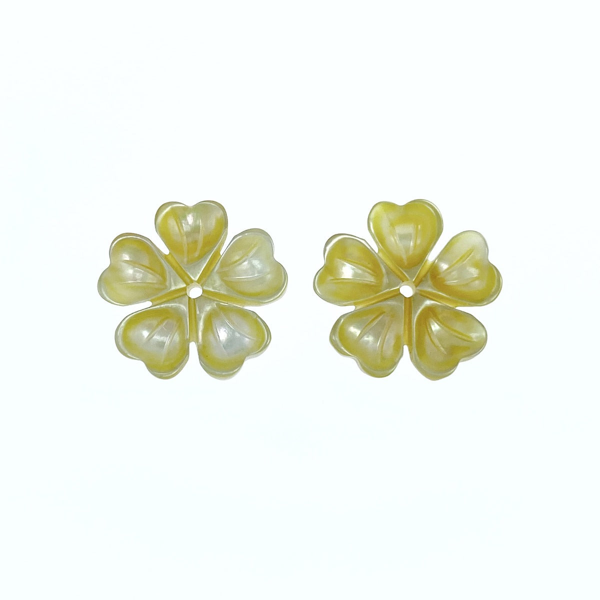 Buy Flower Beads Yellow Mother Of Pearl DIY Jewelry At Beadsy.com