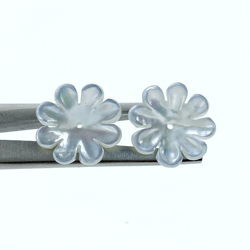 Buy Flower Beads White Mother Of Pearl BestBeadSupply.com