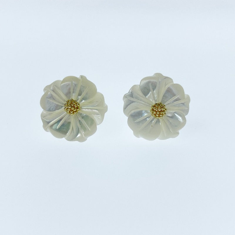 Buy Bauhinia Flower Mother Of Pearl Beads At BestBeadSupply.com