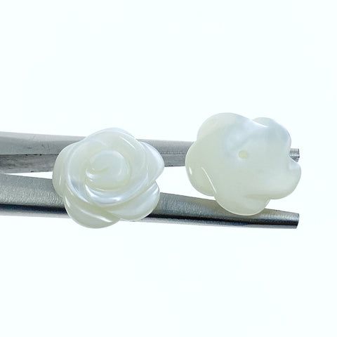 Buy Mother of Pearl Rose Flower Beads at Beadsy.com