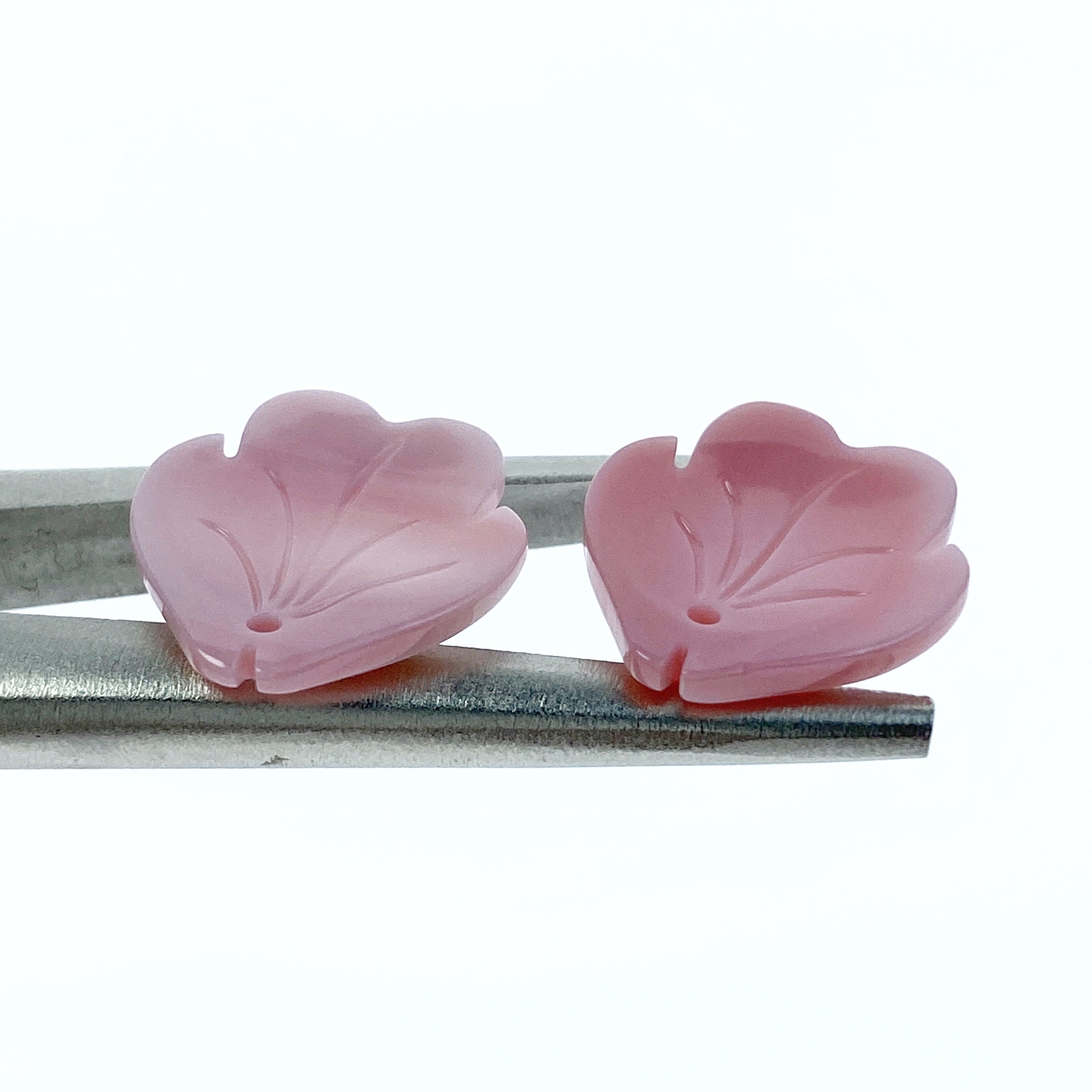 4pc Pink Flower Petal Queen Conch Shell Beads Charms Pendants 16mm For DIY Jewelry Earring Making Hand Carved Hawaii Minimalist PM-0004