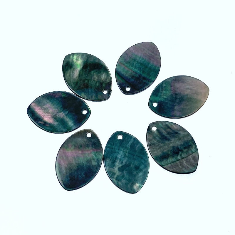 Marquise Beads Black Mother Of Pearl 20mm DIY Earring Charms BM-0103