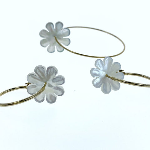 Buy Flower Beads White Mother Of Pearl BestBeadSupply.com